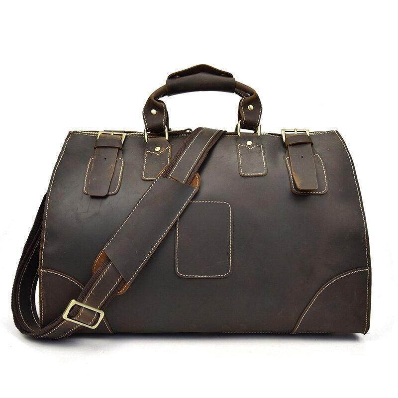 VacationGrabs travel shoulder bag made of durable leather with a stylish design and adjustable strap
