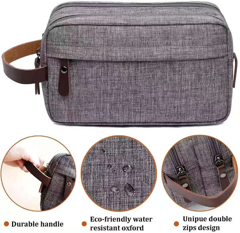 large-capacity divided travel toiletry organizer bag (photo 1 of 9)