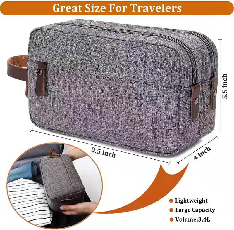 large-capacity divided travel toiletry organizer bag (photo 2 of 9)
