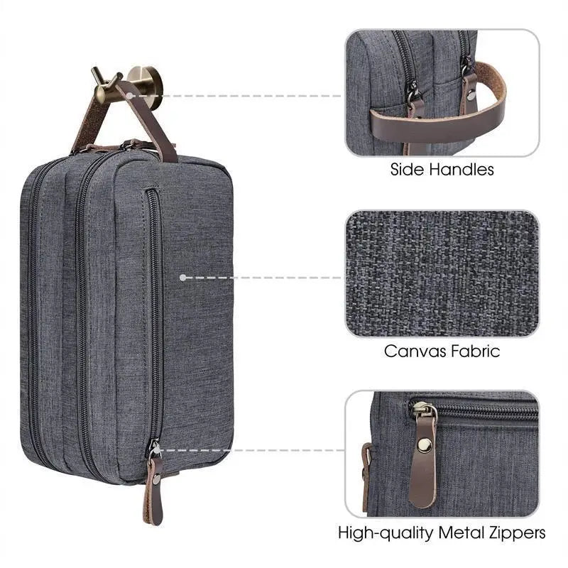 large-capacity divided travel toiletry organizer bag (photo 3 of 9)
