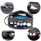 large-capacity divided travel toiletry organizer bag (photo 4 of 9)