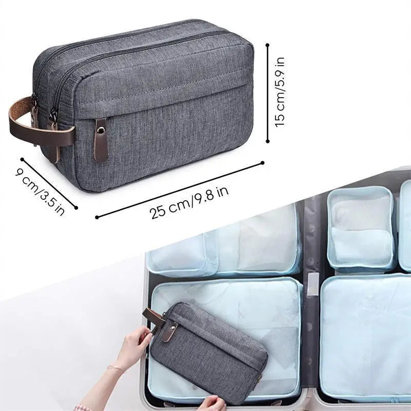 large-capacity divided travel toiletry organizer bag (photo 5 of 9)