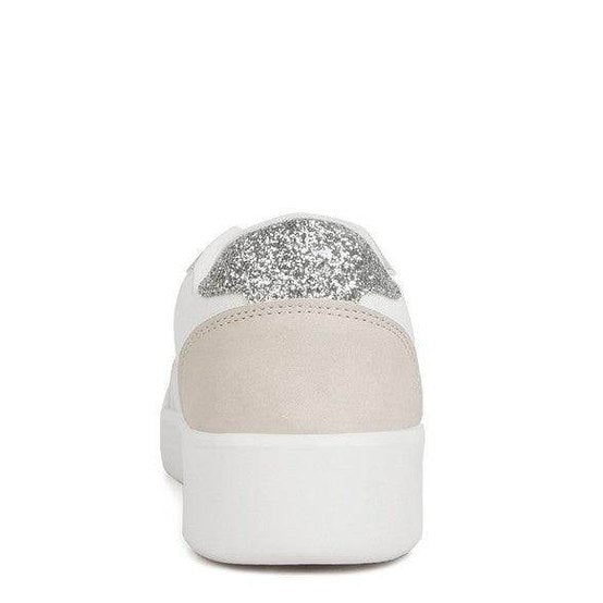 Rag Company trendy star sneakers with a sparkly silver back detail for a stylish look