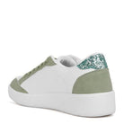 Stylish Rag Company trendy star sneakers in white and green with glittery accents for a modern look
