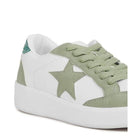 Rag Company trendy star sneakers in white and green with a stylish design for casual outings