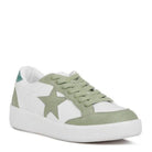 Rag Company trendy star sneakers in white and green with comfortable lace-up design