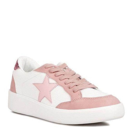 Rag Company trendy star sneakers in white and pink with stylish star design for casual wear