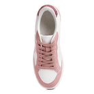 Stylish women's trendy star sneakers in pink and white with a modern design and comfortable fit