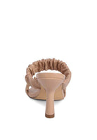 Rag Company trendy summer heels with a comfortable ruched strap and a stylish stiletto heel