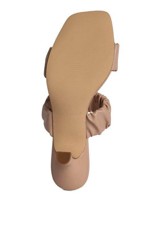 Rag Company trendy summer heels in nude with a comfortable padded sole for stylish summer outings