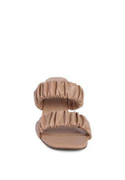 Rag Company trendy summer heels in taupe with stylish ruffled straps for a chic look