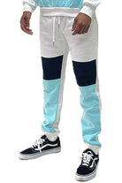 Men's Joggers by VacationGrabs in trendy color-block design, perfect trendy sweatpants for travel.