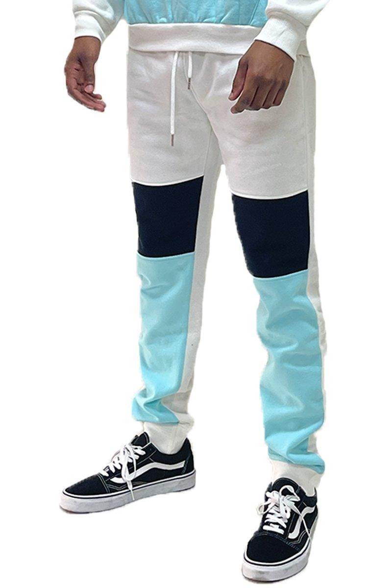Men's Joggers by VacationGrabs in trendy color-block design, perfect trendy sweatpants for travel.
