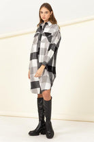 Women's Coats & Jackets Trendy Throwback Checkered Shacket