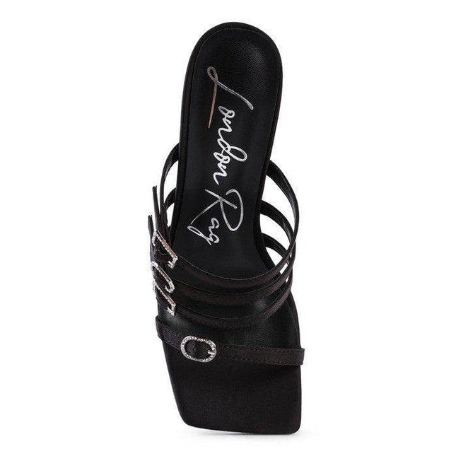 Stylish London Rag Women's Heels with Buckle Detail, perfect trendy vacation footwear.