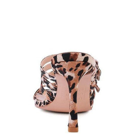Rag Company Trendy Vacation Footwear Women’s Heels with Stylish Leopard Print Design