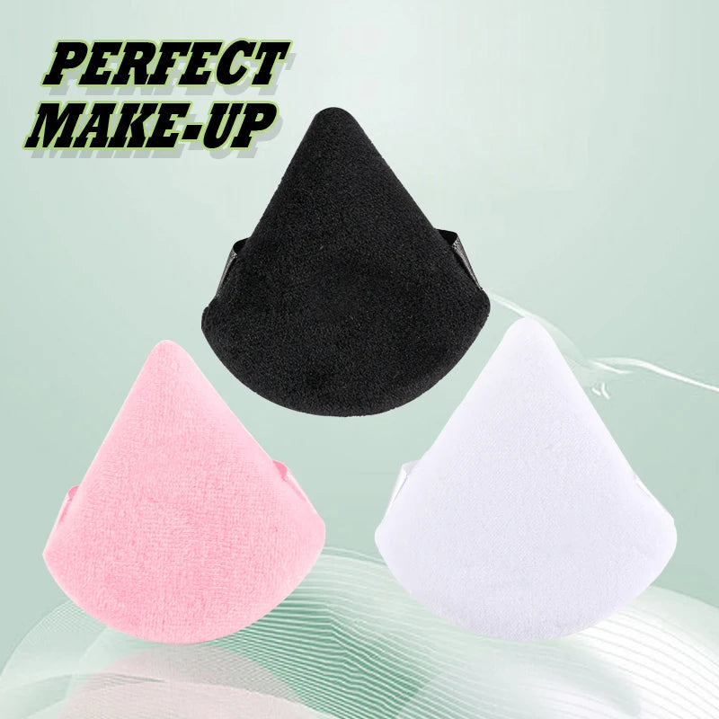 reusable washable triangle velvet powder puff sponge (photo 3 of 10)