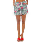 Rag Company tropical pom pom shorts featuring a floral design and pockets for a stylish summer look