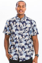 WEIV Men's Button Down Tropical Shirts with Floral Print and Short Sleeves for Warm Weather Style