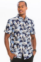 WEIV men's button down tropical shirts featuring a floral pattern for a stylish summer look
