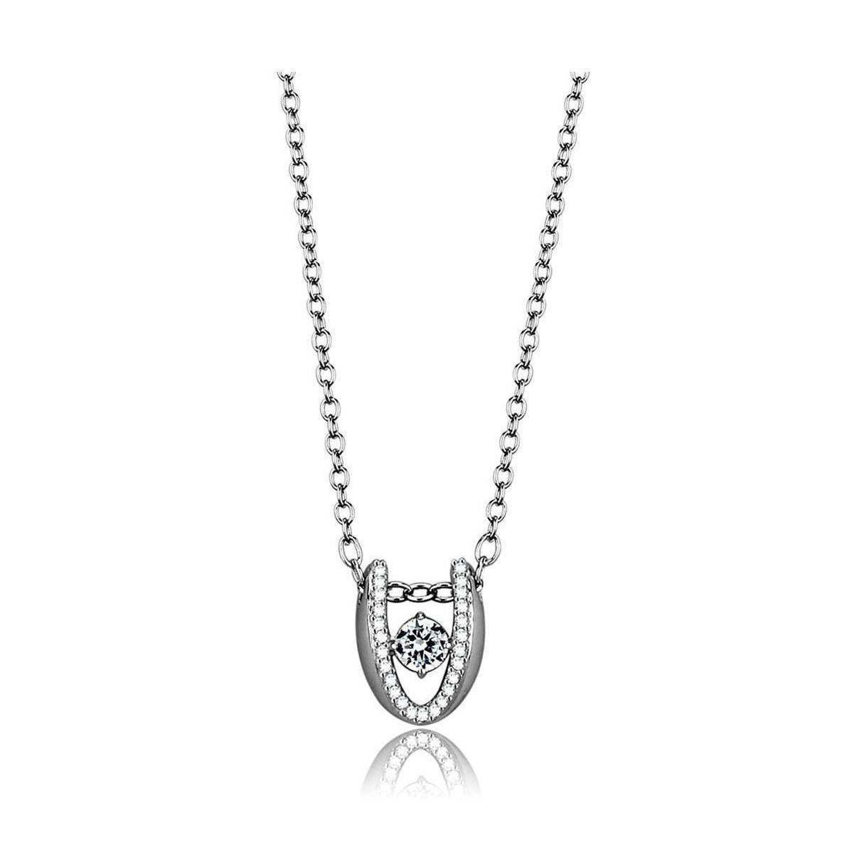 TS572 - Rhodium 925 Sterling Silver Necklace with AAA Grade - VacationGrabs
