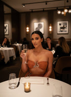 Women's brown tube top skirt set, perfect for night outs