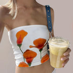 Women's floral tube top, lightweight cotton, perfect for summer outings