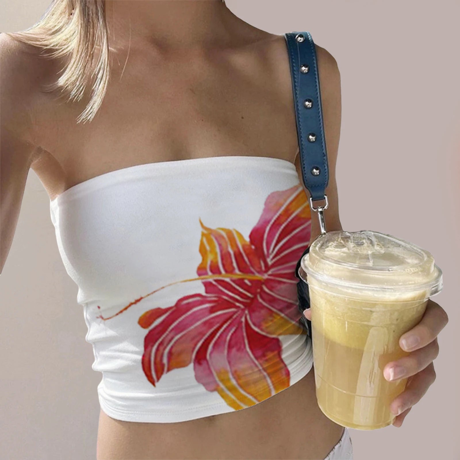 Women's floral tube top by VacationGrabs, perfect for summer outings