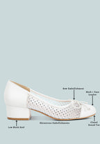Tudum Rhinestone Detail Mesh Ballerinas