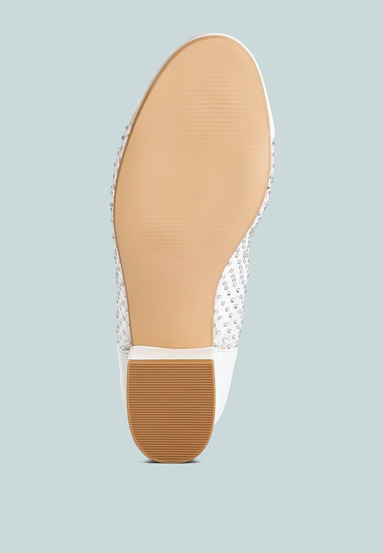 Tudum Rhinestone Detail Mesh Ballerinas