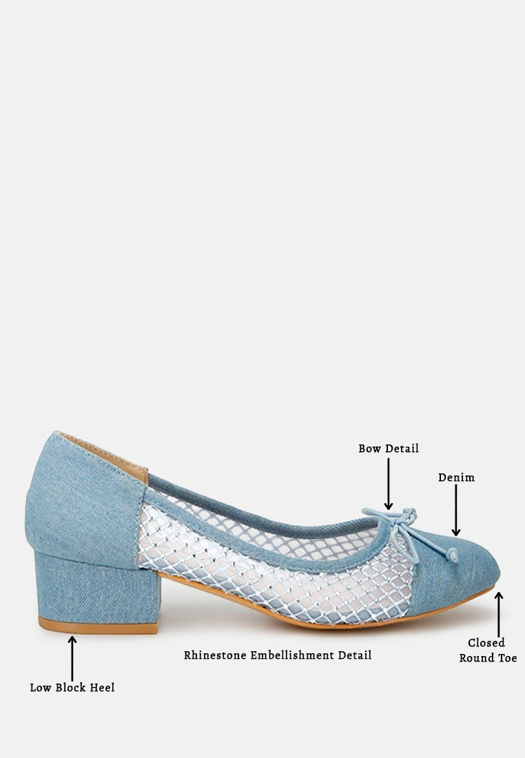 Ballerines en Jean Orami Ornées de Strass