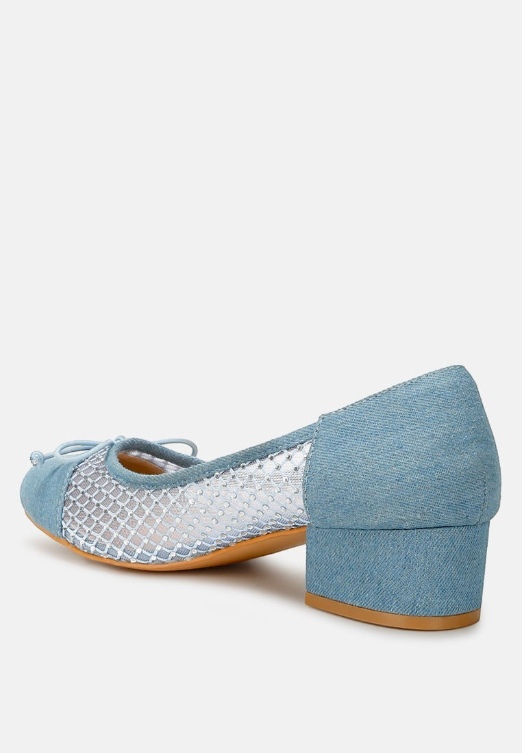 Ballerines en Jean Orami Ornées de Strass