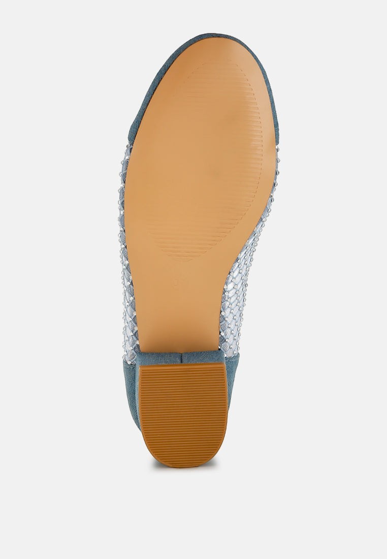 Ballerines en Jean Orami Ornées de Strass