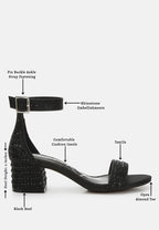 Twerky Rhinestones Embellished Block Sandals