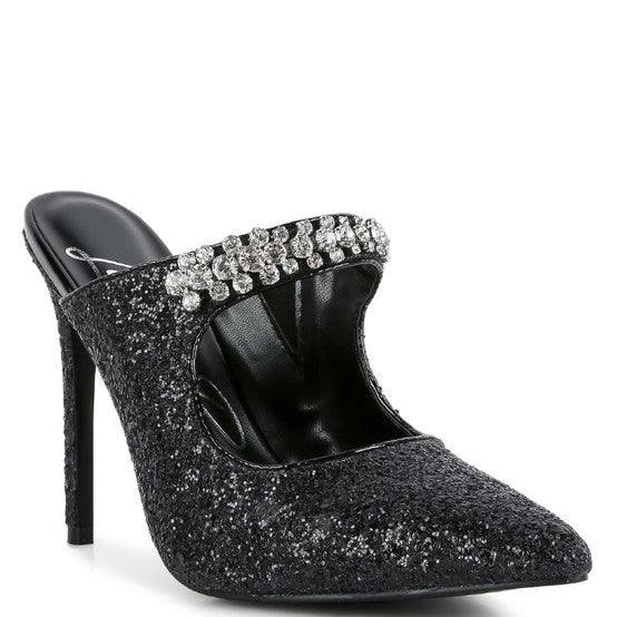 Women's Shoes - Heels Twinklet Glitter Diamante High Heeled Sandals