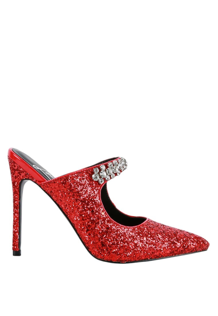 Twinklet Glitter Diamante Embellished Stilettos