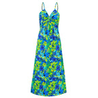 Twisted Printed V-Neck Cami Dress - VacationGrabs