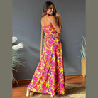Twisted Printed V-Neck Cami Dress - VacationGrabs