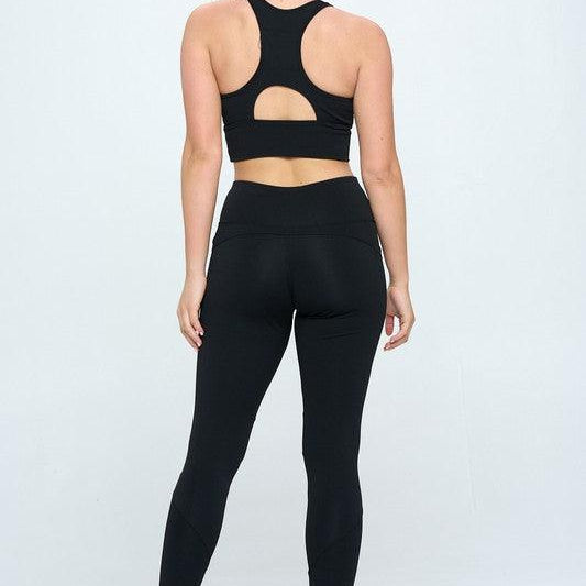 Women's Activewear Two Piece Activewear Set with Cut-Out Detail