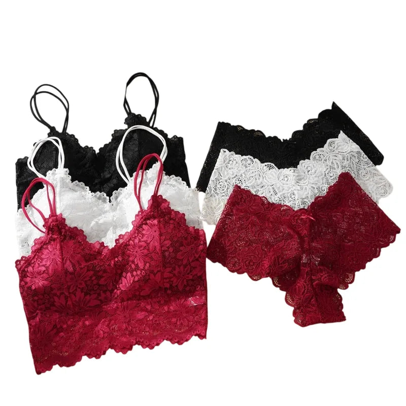 Two-Piece Lace Underwear for Travel - Chic Set