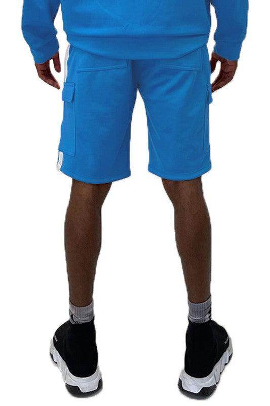 Two Stripe Cargo Pouch Shorts - VacationGrabs