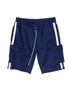 Two Stripe Cargo Pouch Shorts - VacationGrabs
