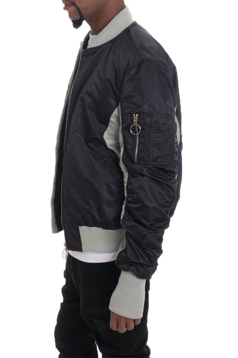 Men's Two Tone Bomber for Men with Stylish Zip Pockets and Comfortable Fit