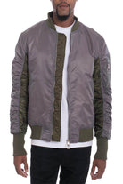 VacationGrabs two tone bomber for men featuring a stylish design with quilted sleeves