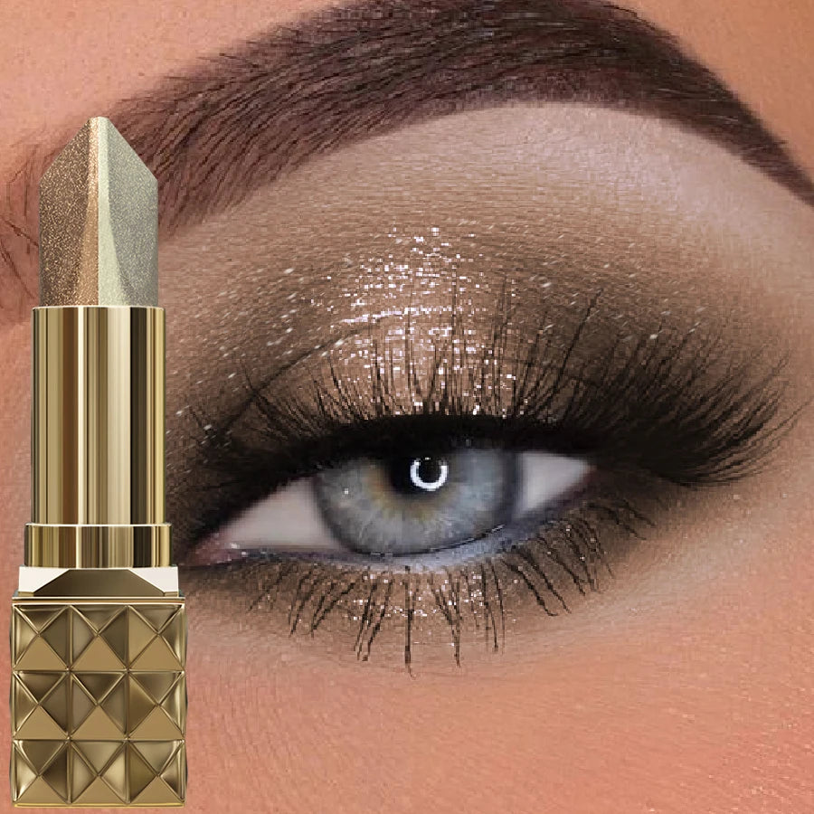two-tone brown shimmer glitter eyeshadow stick (photo 1 of 6)