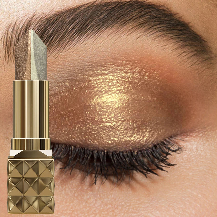 two-tone brown shimmer glitter eyeshadow stick (photo 2 of 6)
