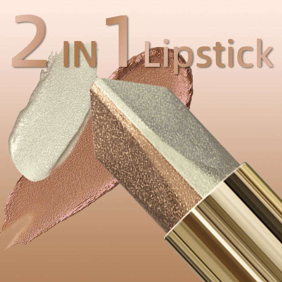 two-tone brown shimmer glitter eyeshadow stick (photo 3 of 6)