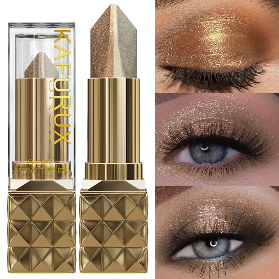 two-tone brown shimmer glitter eyeshadow stick (photo 6 of 6)