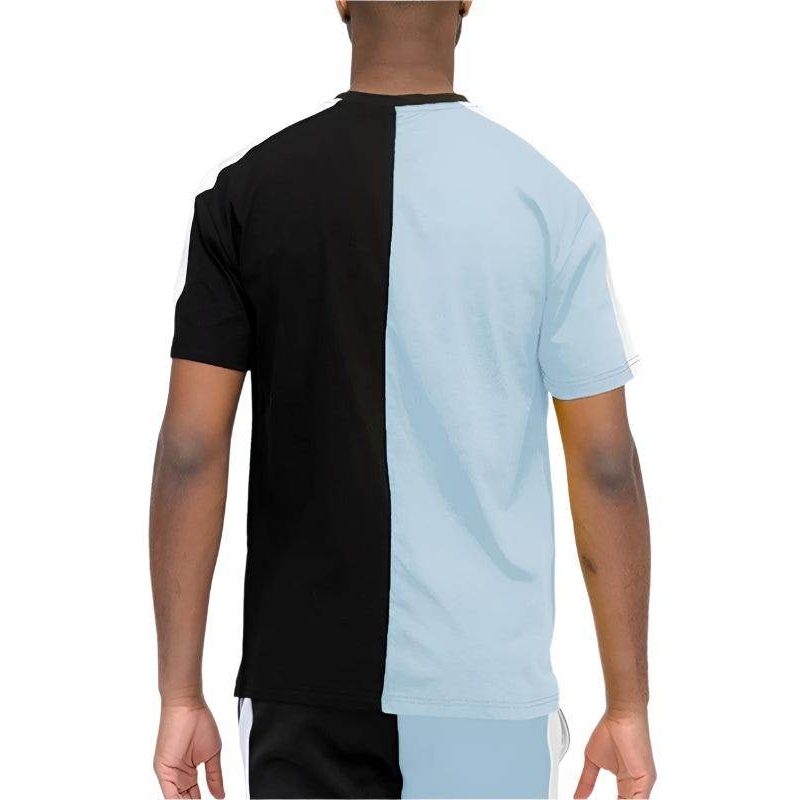 Duo Color Block Short Sleeve Tshirts - VacationGrabs