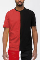 Men's Shirts - Tee's Two Tone Color Block Short Sleeve Tshirt